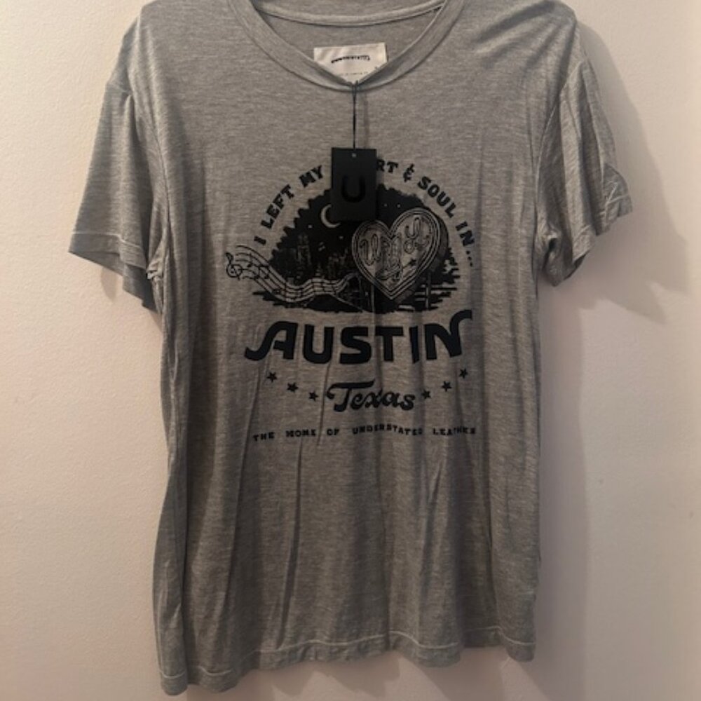 Free People x Understated Leather Heart & Soul AUSTIN Heather Gray Oversized Tee - Picture 10 of 16